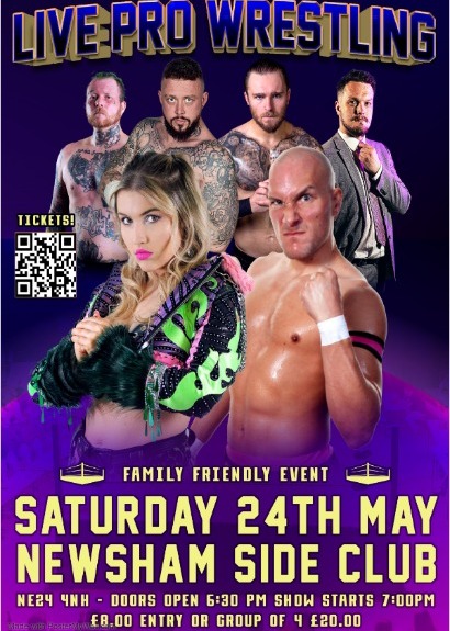 Live Professional Wrestling In Blyth - Northumberland  taking place at Newsham Side Club